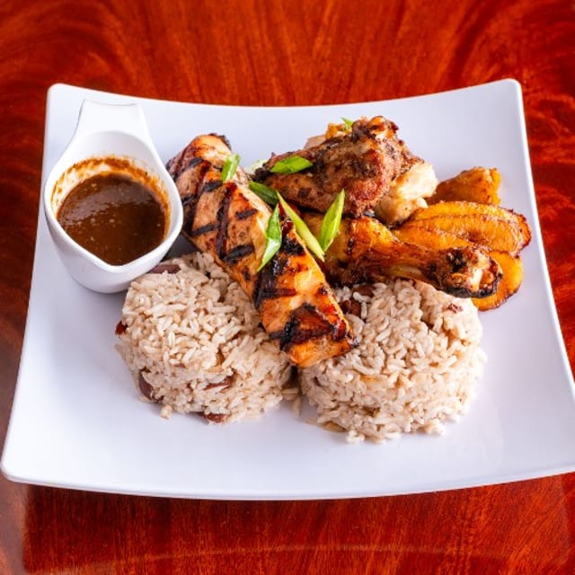 #3. Jerk Chicken & Jerk Salmon Combo.