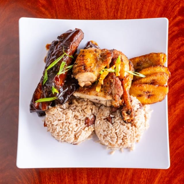#7. BBQ Ribs & Jrk Chicken Combo.