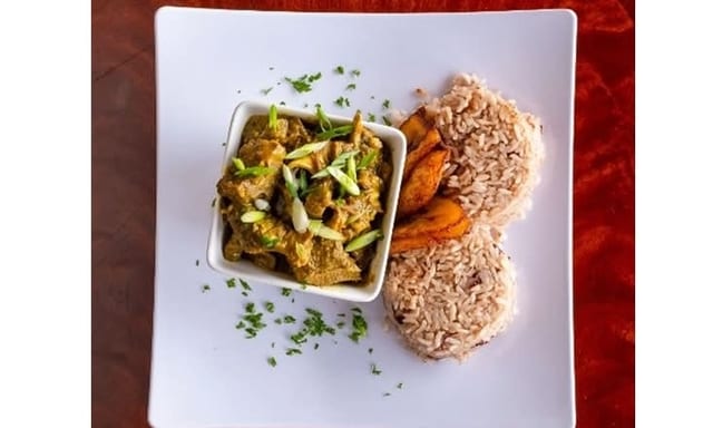 Curried Goat Tray.